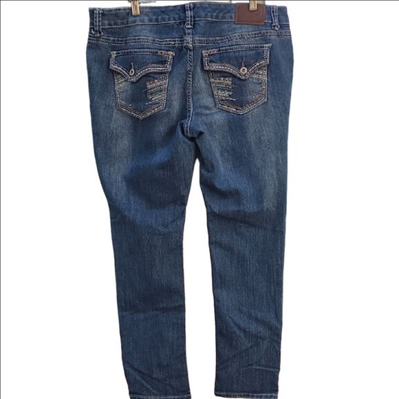 Ariya Blue Skinny Jeans Western Fancy with Stretch Denim 15 - Picture 6 of 13